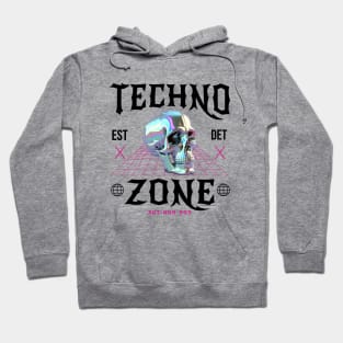 TECHNO - Techno Zone Skull (Black/pink) Hoodie